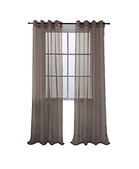 Rt Designers Collection Cara Grommet Curtain Panel for Windows 54" x 84" Chocolate