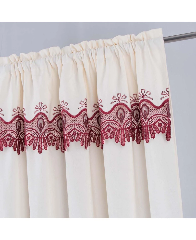 Rt Designer Collection Betsy Macrame Rod Pocket Curtain Panel 52" x 84