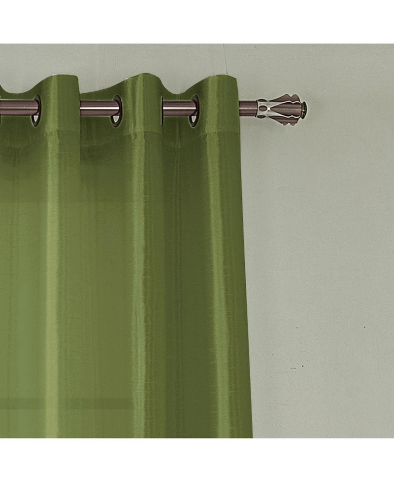 Rt Designer Collection Nancy Grommet Luxurious Modern Design Curtain Panel 54" x 95" Sage