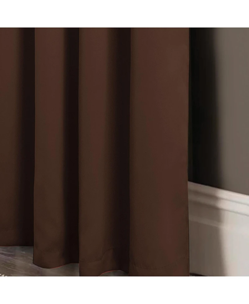 Rt Designers Collection Anchorage Blackout Grommet Curtain Panel 54" x 84" Chocolate