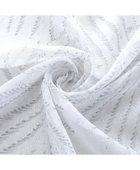 Rt Designers Collection Faye Grommet Metallic Sheer Printed Doily Curtain Panel