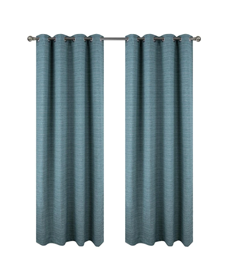Rt Designer Collection Kensington Jacquard Foam Backed Luxurious Decorative Grommet Curtain Panel 54" x 95" Wedge