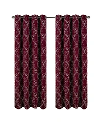 Rt Designer Collection Kimber Embroidered Blackout Luxurious Decorative Grommet Curtain Panel 54" x 90