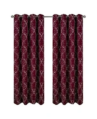 Rt Designer Collection Kimber Embroidered Blackout Luxurious Decorative Grommet Curtain Panel 54 X22 X X22
