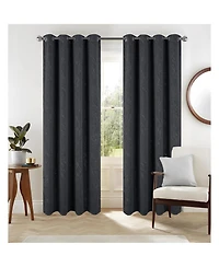 Rt Designer Collection Heidi Halo Foil Blackout Luxurious Decorative Grommet Curtain Panel 54" x 90