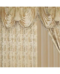 Rt Designers Collection Clayton 2-Piece Double Panel Semi-Transparent Grommet Curtain Pair Panels - Each Panel 54" X 84" Gold