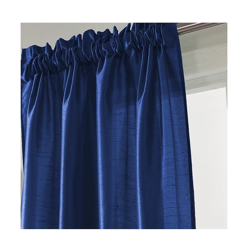 Rt Designers Collection Nikki Premium Rod Pocket Curtain Panel 54" x 84" Navy