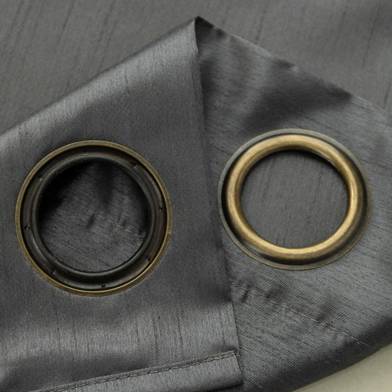 Rt Designer Collection Nancy Grommet Luxurious Modern Design Curtain Panel 54" x 95" Charcoal