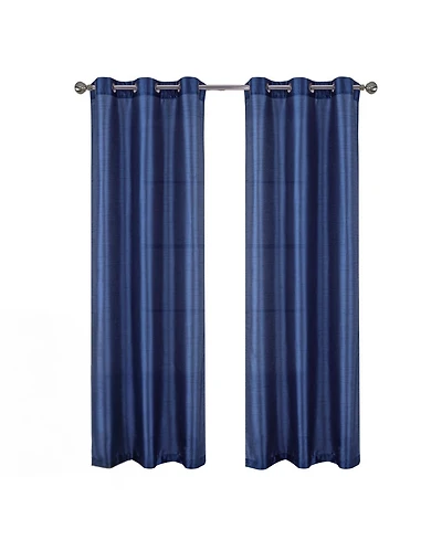 Rt Designer Collection Nancy Grommet Luxurious Modern Design Curtain Panel 54" x 95" Navy Blue