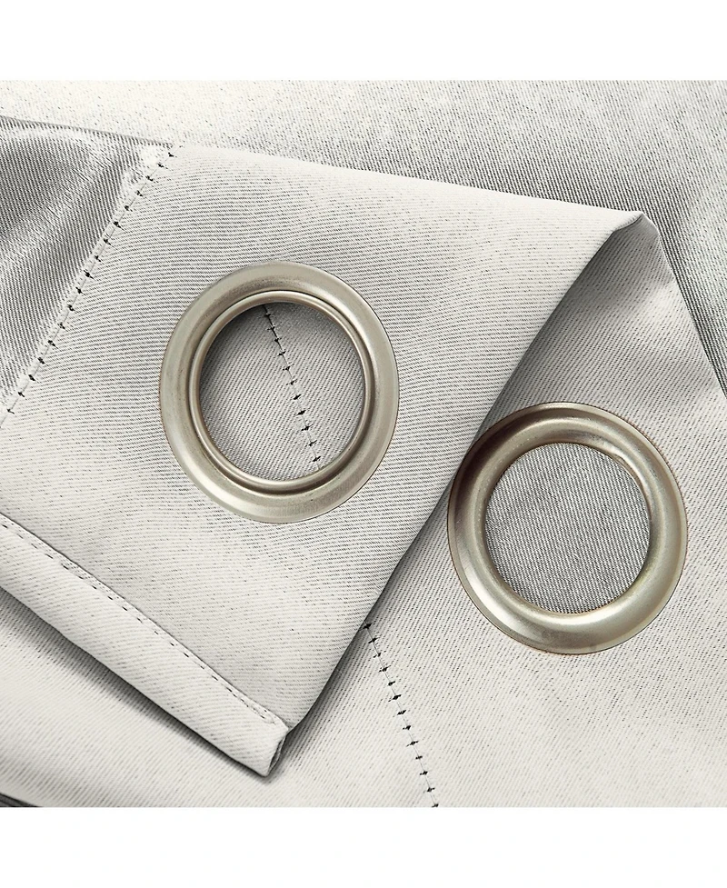 Rt Designers Collection Anchorage Blackout Grommet Curtain Panel 54" x 84" White