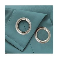 Rt Designers Collection Anchorage Blackout Grommet Curtain Panel 54" x 63" Turquoise