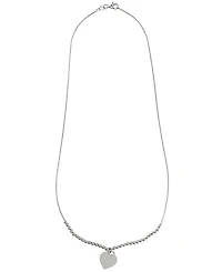 Giani Bernini Primavera Sterling Silver Heart Pendant Ball Stud Necklace