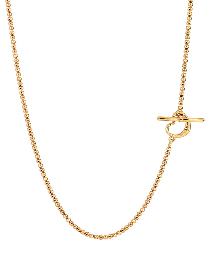 Giani Bernini Primavera Gold Over Silver Heart Toggle Bead Necklace