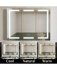 Bathroom Cabinet with Led Mirror, Anti-fog function