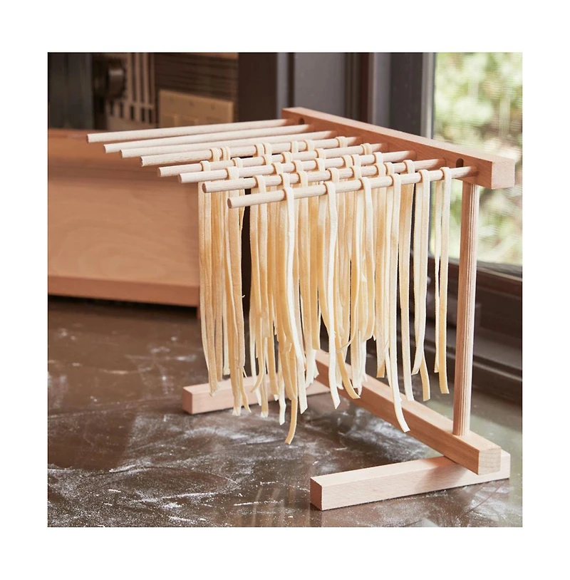Verve Culture Beechwood collapsible pasta drying rack