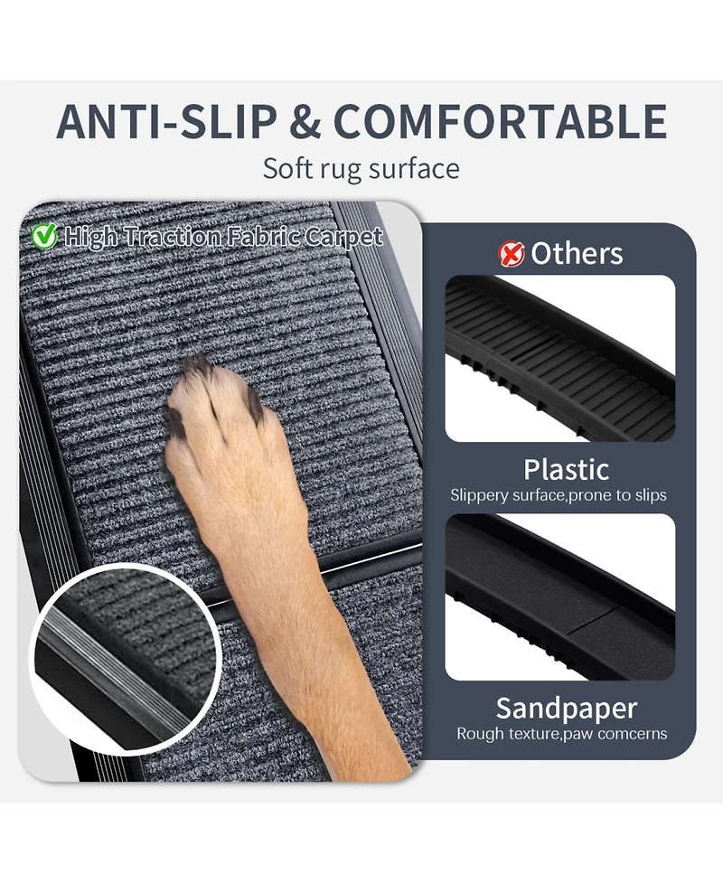 Streamdale Furniture 63" Folding Dog Ramp for Car - Non-Slip Wide 250LBS