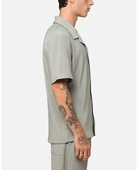 Xxiii Men's Pleated Button Up Shirt