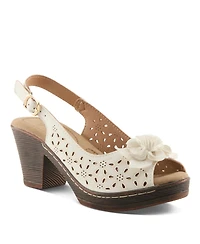 Patrizia Women's Doriday Floral Slingback Peep-Toe Sandals