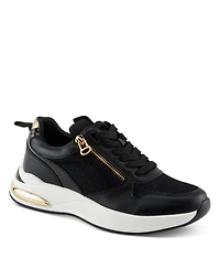 Patrizia Women's Ursa Platform Glitter Upper and Gold Accents Sneakers