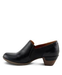 Patrizia Women s Julaneah Embossed Slip-On Shooties with Elastic Fit and Block Heel