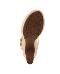 Patrizia Women's Dade Metallic Button Platform Sandals with Adjustable Straps