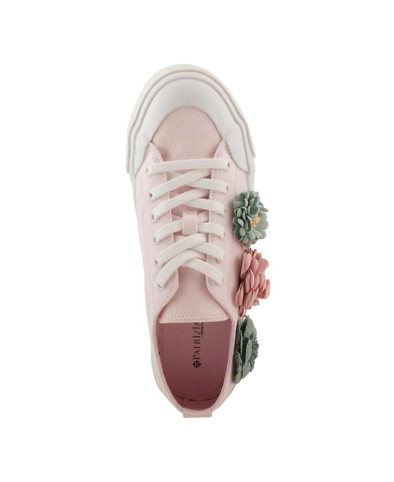 Patrizia Women's Fleur Floral Applique Lace-Up Canvas Sneakers