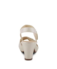 Patrizia Women s Dade Two-Piece Platform Sandals with Accent Buttons and Adjustable Straps