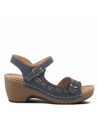 Patrizia Women's Shantay Adjustable Wedge Sandals with Back Strap