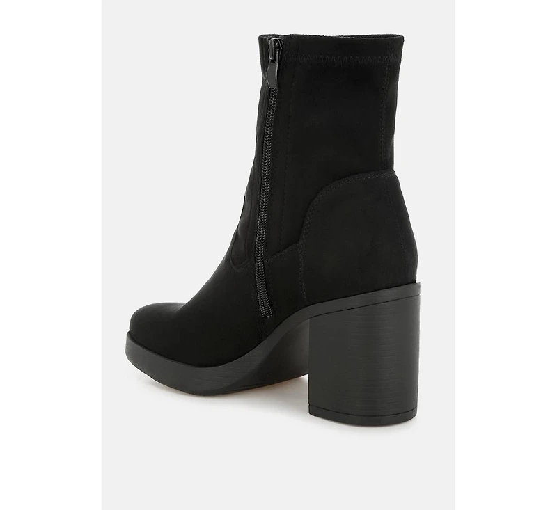 London Rag Womens Enito Microfiber Sock Boots