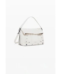 Desigual Women's Bolso efecto piel bordados mediano