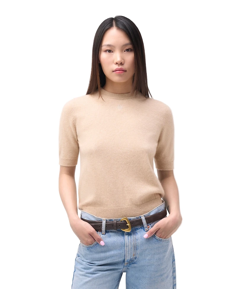 Gobi Cashmere Women's Elbow-Length Sleeve Cashmere Sweater