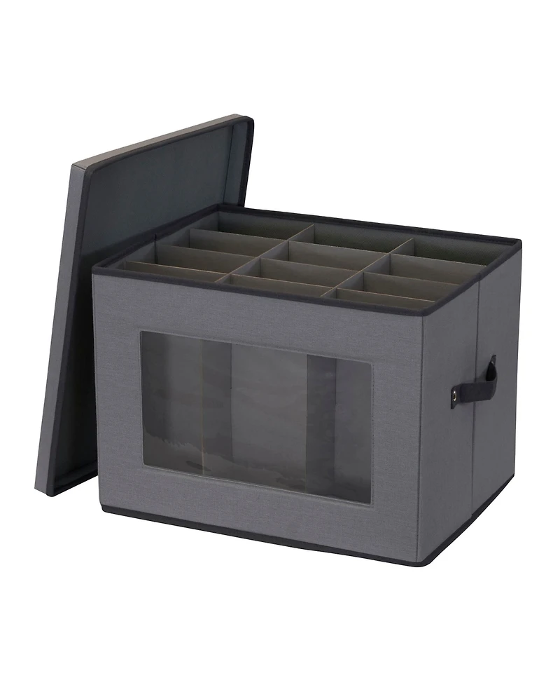 Household Essentials Tall Wine and Bottle Storage Chest, Gray