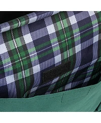 Household Essentials Plaid Krush Container All-Purpose Utility Tote with Green Pockets