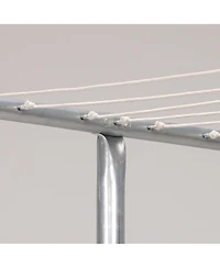 Household Essentials Steel Outdoor Clothesline T Post, Silver