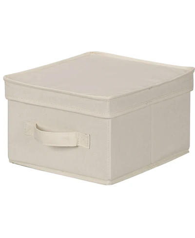 Household Essentials Medium Storage Bin with Lid, Natural