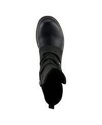 Patrizia Women's Gossifleur Floral Moto-Inspired Boots with Stud Accents and Lining