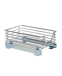 Household Essentials Glidez 11.5" W Steel Pull-Out Storage Organizer, 1-Tier Design, Chrome