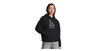 Women's Black Los Angeles Dodgers Fleece Rhinestone Hoodie