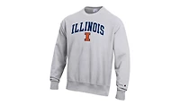 Champion Men's Gray Illinois Fighting Illini Reverse Weave Fleece Sweatshirt