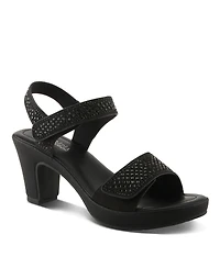 Patrizia Women's Shine Crystal Strap Platform Heeled Sandals