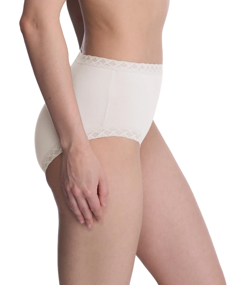 Natori Bliss Lace-Trim High Rise Cotton Brief 755058