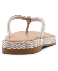 Madden Girl Women's Aaliyah Rhinestone Thong Flat Sandals