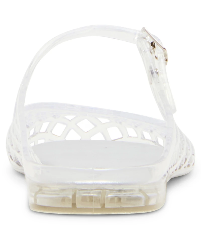 Madden Girl Women's Safron Caged Jelly Mary-Jane Slip-On Flats