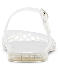 Madden Girl Women's Safron Caged Jelly Mary-Jane Slip-On Flats