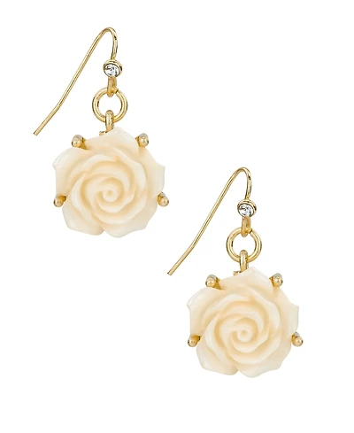Patricia Nash Rose Garden Collection Gold Tone Dangle Earrings