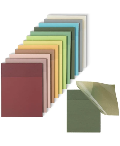 Mr. Pen Transparent Sticky Notes, 3"×4", 600 Sheets, Vintage Colors,