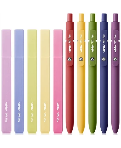 Mr. Pen Aesthetic Highlighter and Gel Pens, 10 Pack