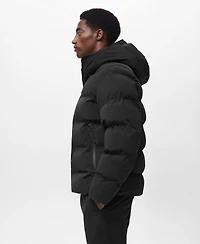 Mango Men's Waterproof Hood Puffer Coat