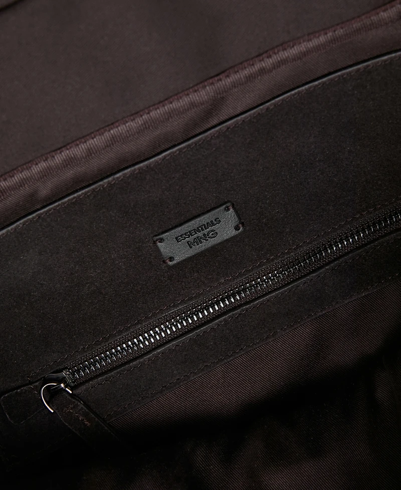 Mango Men's Leather Shoulder Strap Bag