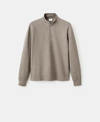Mango Men's Regular-Fit Zip-Up Sweatshirt